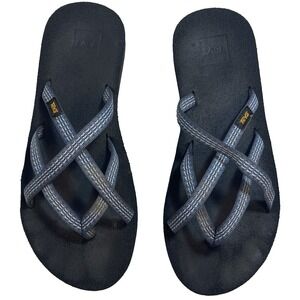Teva Mush Olawahu Thong Sandals Gray Flip Flops Womens 8 UK 6 EU 39